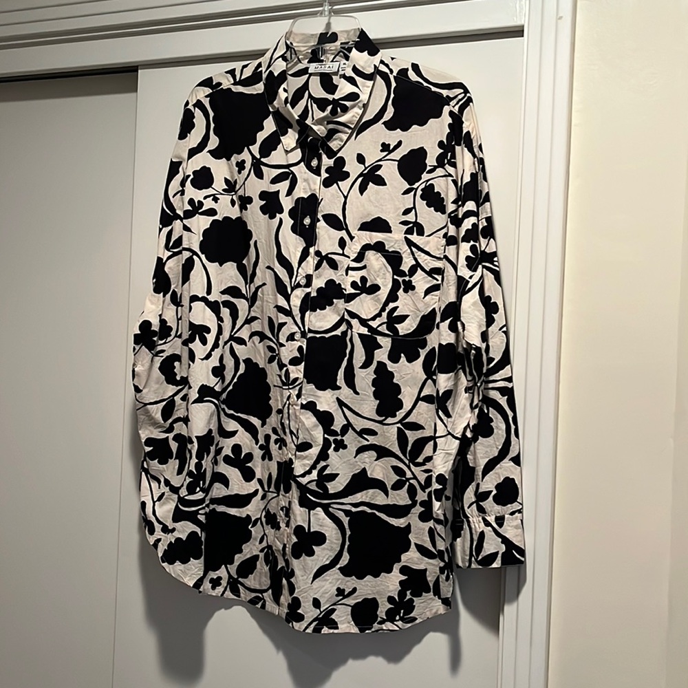 Masai - Cotton voile patterned blouse.  Lightweight and cool.  Machine washable